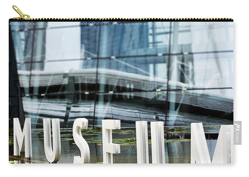 Photography Zip Pouch featuring the photograph Museum Reflection by Ivy Ho
