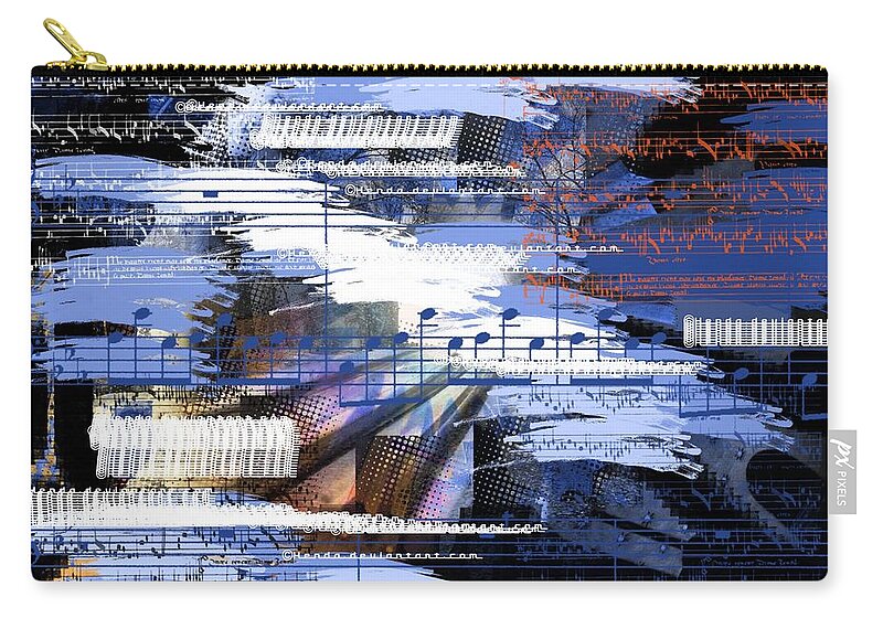 Abstract Zip Pouch featuring the digital art Music from Ama by Art Di