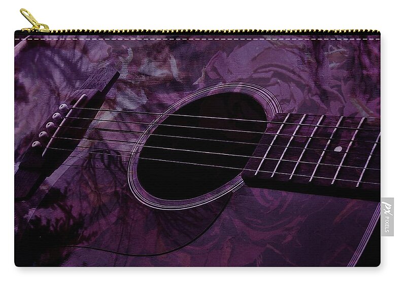 Guitar Zip Pouch featuring the photograph Music of the Roses by Barbara St Jean