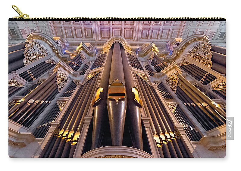 Pipe Organ Zip Pouch featuring the photograph Musical aspirations by Jenny Setchell