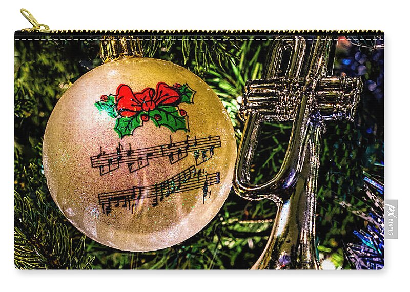 Musical Zip Pouch featuring the photograph Musical Christmas by Nick Zelinsky Jr