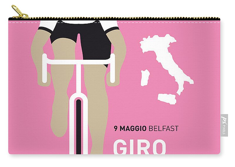 Minimal Carry-all Pouch featuring the digital art My Giro D Italia Minimal Poster 2014 by Chungkong Art