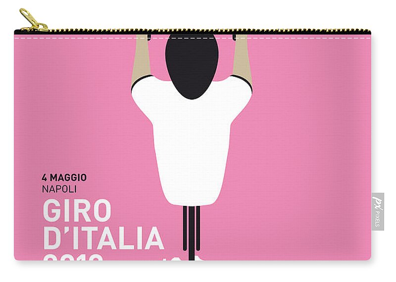 2013 Zip Pouch featuring the digital art My Giro D'italia Minimal Poster by Chungkong Art