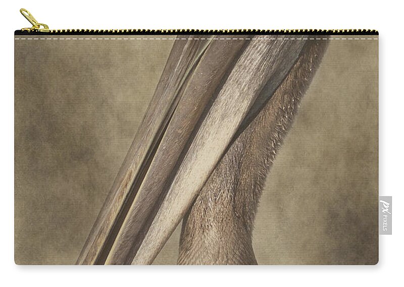 Pelican Zip Pouch featuring the photograph My Good Side by Pam Holdsworth