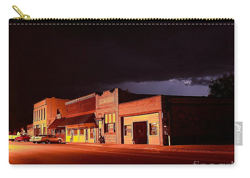 Landscape Zip Pouch featuring the photograph My Hometown by Steven Reed