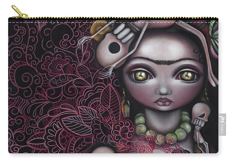 Frida Kahlo Carry-all Pouch featuring the painting My Inner Feelings by Abril Andrade
