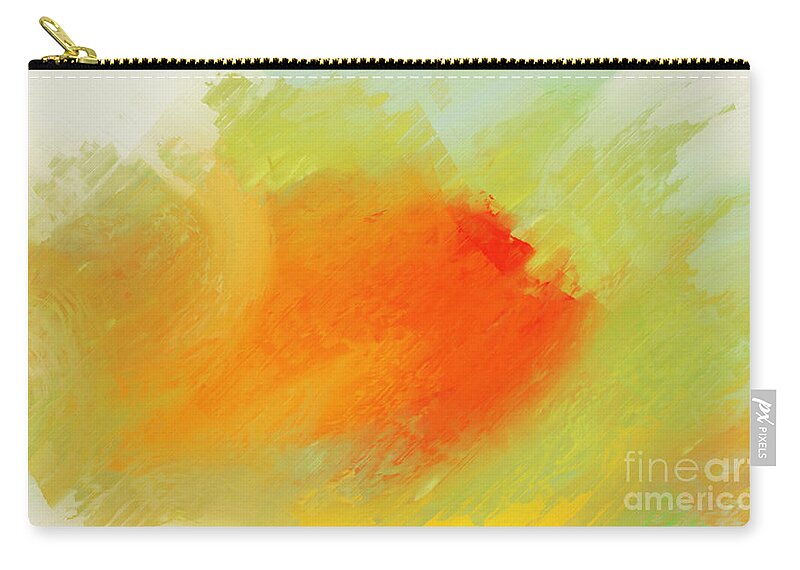 Abstract Zip Pouch featuring the digital art My Little Gold Fish - Abstract by Andee Design