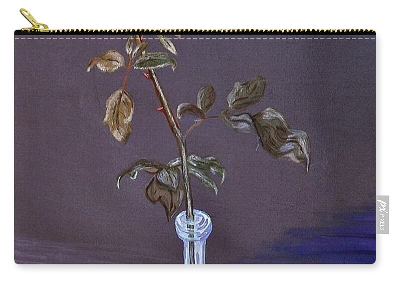 My Mothers Rose Zip Pouch featuring the photograph My Mothers Rose by Nina Ficur Feenan