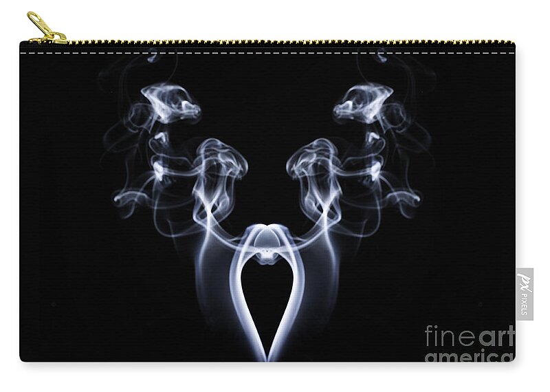 Heart Zip Pouch featuring the photograph My Smoking Heart by Steve Purnell