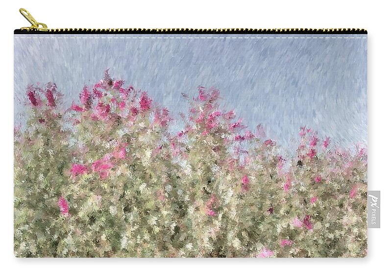 Background Zip Pouch featuring the photograph My Spring Garden - Impressionism by Heidi Smith