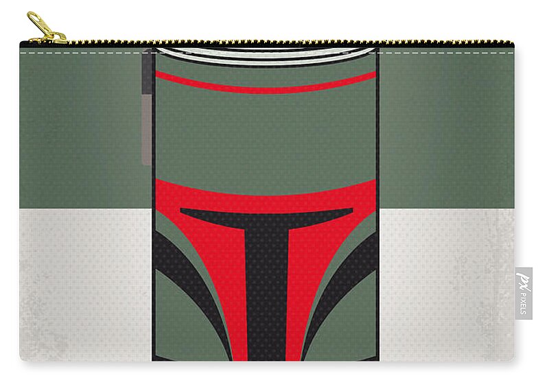 Star Zip Pouch featuring the digital art My Star Warhols Boba Fett Minimal Can Poster by Chungkong Art