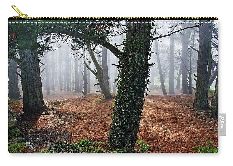 Ireland Zip Pouch featuring the photograph Mysterious Forest by Aidan Moran