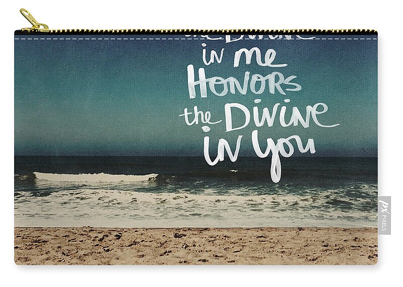 Namaste Zip Pouch featuring the photograph Namaste Waves by Linda Woods