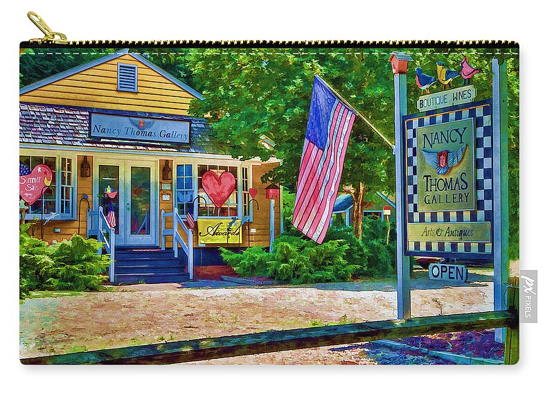 Hdr Zip Pouch featuring the photograph Nancy Thomas Shop and Studio by Jerry Gammon