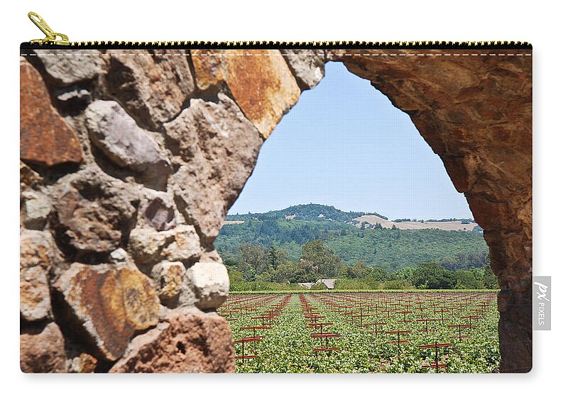 Napa Vineyard Zip Pouch featuring the photograph Napa Vineyard by Shane Kelly