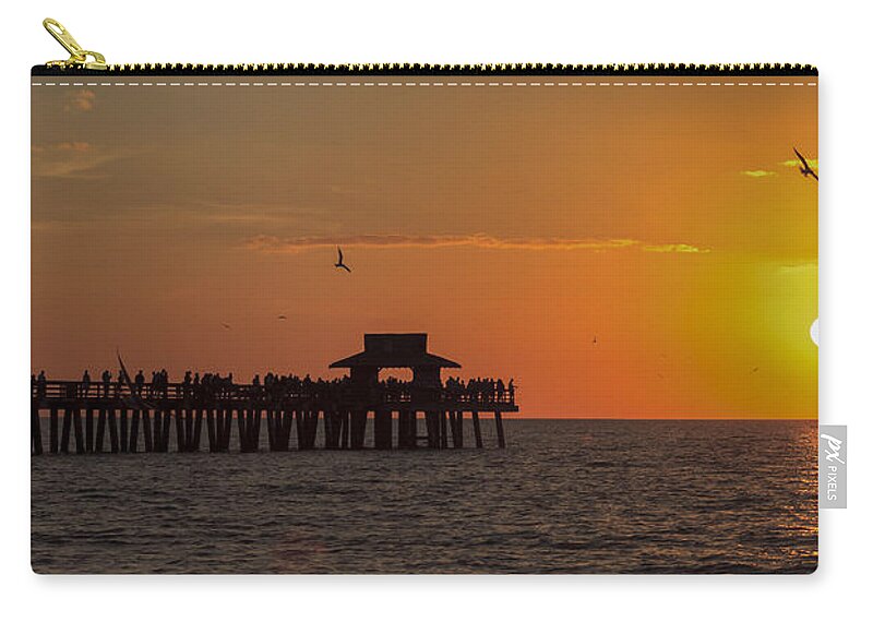 Bayshore Carry-all Pouch featuring the photograph Naples Sunset by Raul Rodriguez