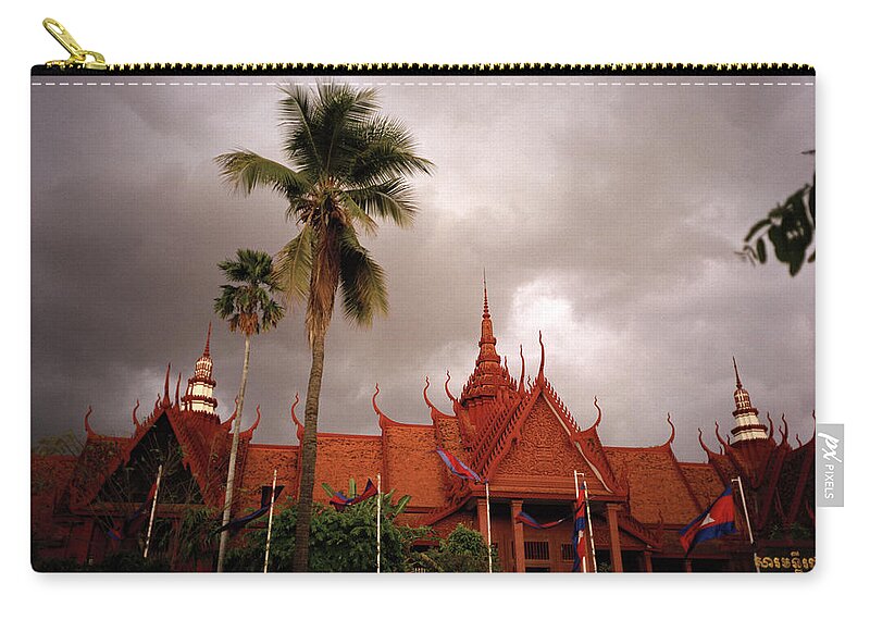 National Zip Pouch featuring the photograph National Museum Of Cambodia by Shaun Higson