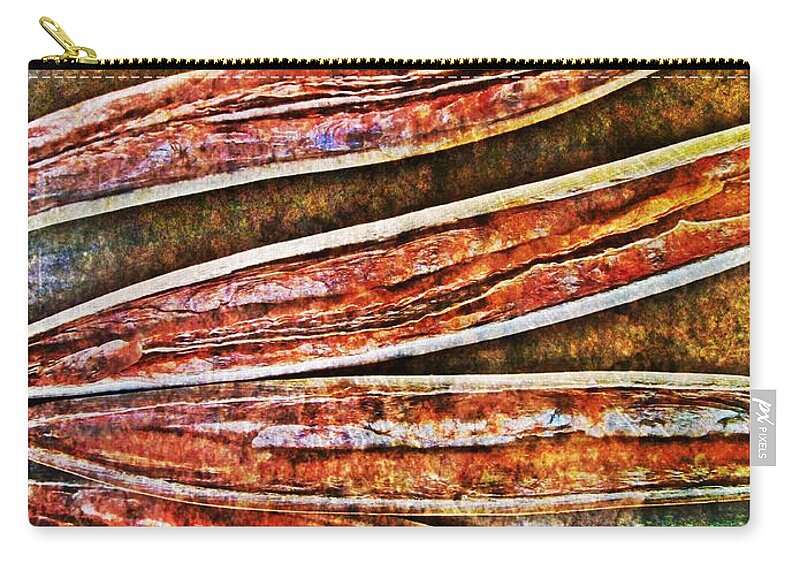 Nature Abstract Zip Pouch featuring the digital art Nature Abstract 37 by Maria Huntley