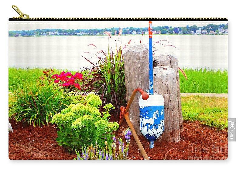 Nautical Zip Pouch featuring the photograph Nautical Garden By The Sea by Judy Palkimas