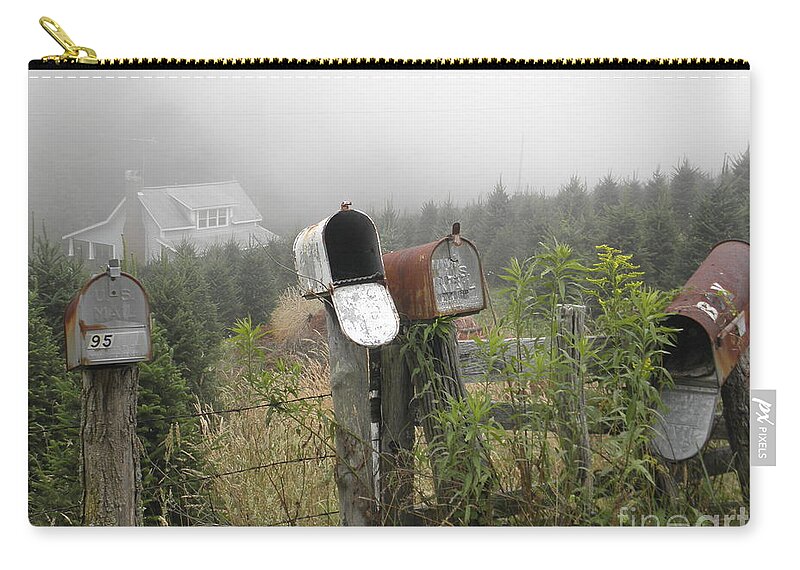 North Carolina Zip Pouch featuring the photograph NC Mailboxes by Valerie Reeves