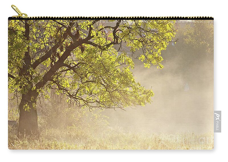 Tree Zip Pouch featuring the photograph Nebulous tree by Heiko Koehrer-Wagner