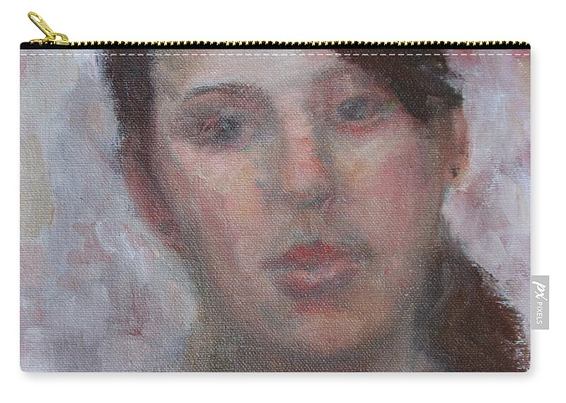 Quin Sweetman Zip Pouch featuring the painting Neisje by Quin Sweetman