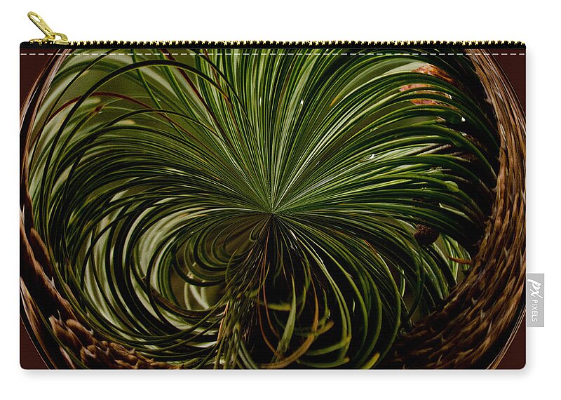 Pine Zip Pouch featuring the photograph Nesting Pine Orb by Tikvah's Hope