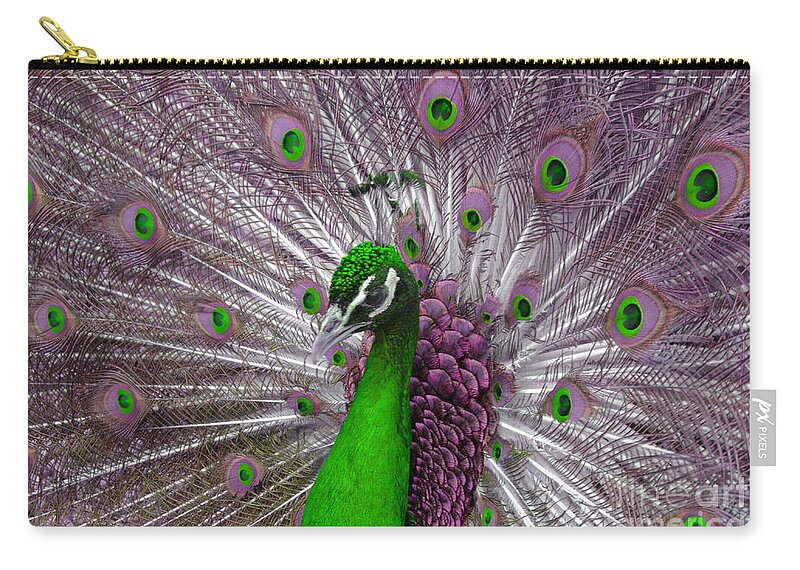 Peacock Zip Pouch featuring the photograph New Clothes by Ann Horn