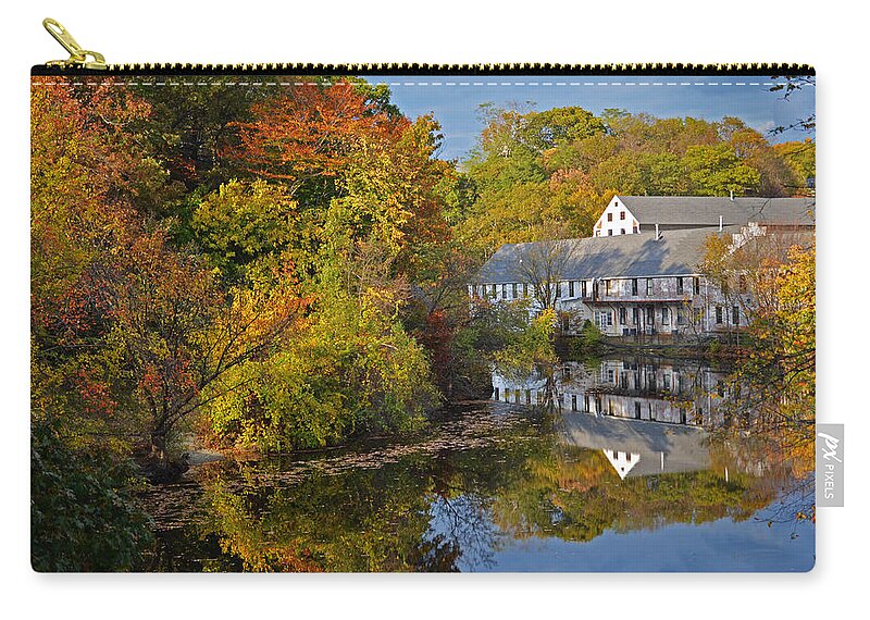 Newton Zip Pouch featuring the photograph New England Autumn Day by Toby McGuire