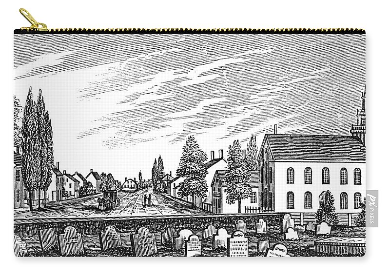 1844 Zip Pouch featuring the painting New Jersey Swedesboro by Granger