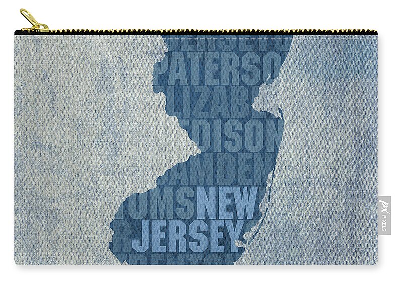 New Jersey State Map Shape Pendant Zipper Pull Charm - Kiola Designs