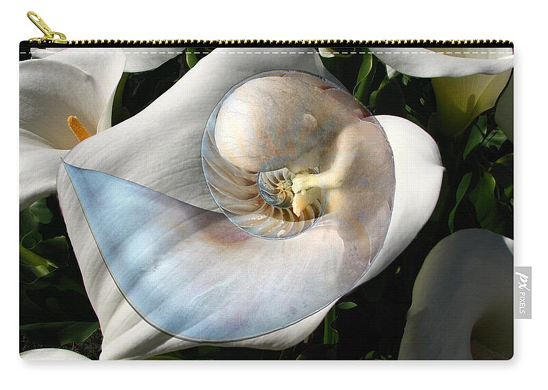 Spiral Zip Pouch featuring the digital art New Life by Lisa Yount