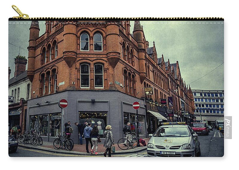 Dublin Zip Pouch featuring the photograph New Road. Old City. by Evelina Kremsdorf