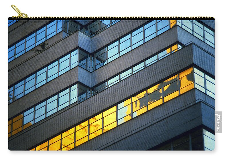 New York Zip Pouch featuring the photograph 1984 New York Architecture No1 by Gordon James