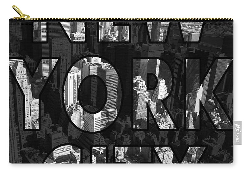 New York Carry-all Pouch featuring the photograph New York City - Black by Nicklas Gustafsson