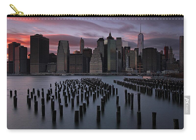 New York City Zip Pouch featuring the photograph New York City FIDI by Juergen Roth