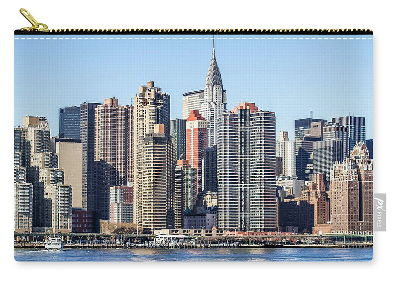 Downtown District Zip Pouch featuring the photograph New York City by Guvendemir