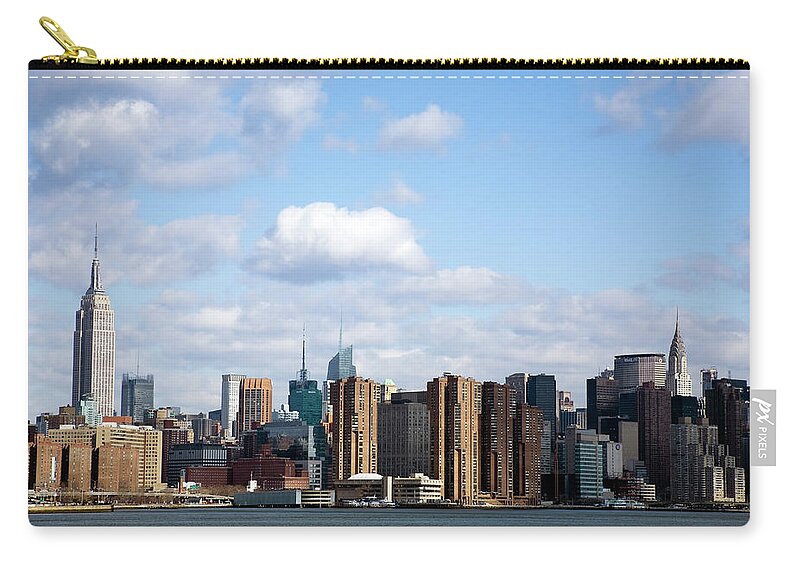 Downtown District Zip Pouch featuring the photograph New York City Skyline by Snap Decision