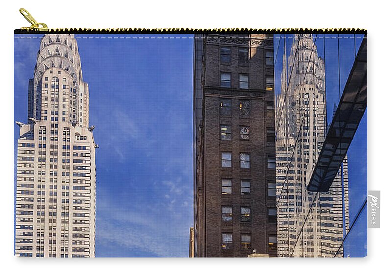 New York Zip Pouch featuring the photograph New York Reflections 20 by Angela Stanton