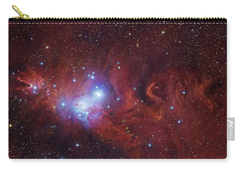 Dust Zip Pouch featuring the photograph Ngc 2264, The Cone Nebula Region by Robert Gendler/stocktrek Images