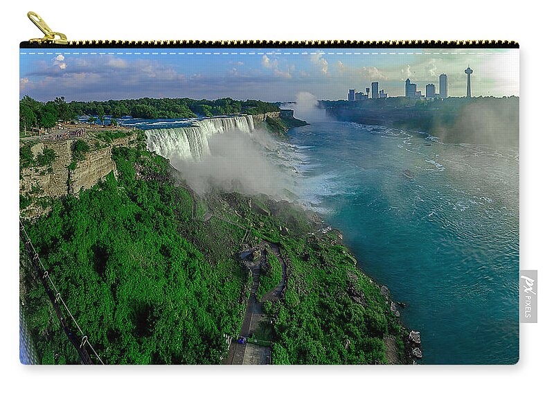 Niagara Falls Zip Pouch featuring the photograph Niagara Falls by Rick Bartrand