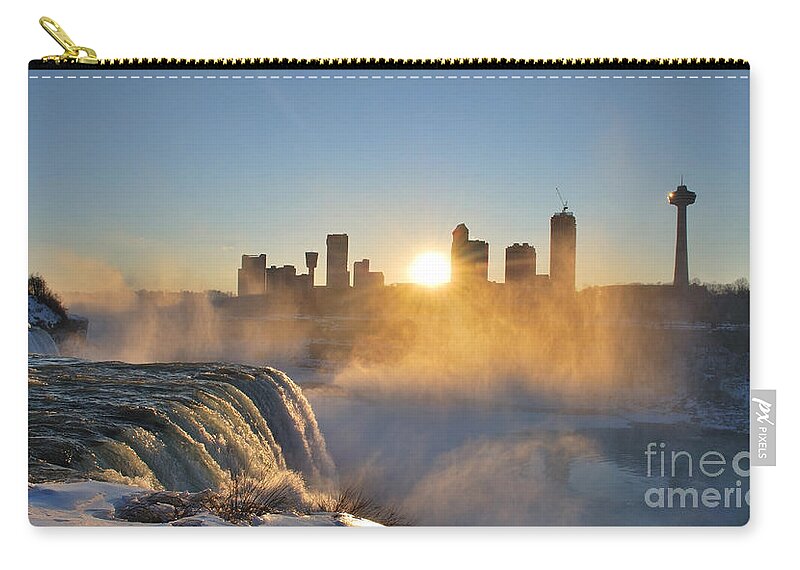 Niagara Zip Pouch featuring the photograph Niagara Falls Toronto by Dejan Jovanovic