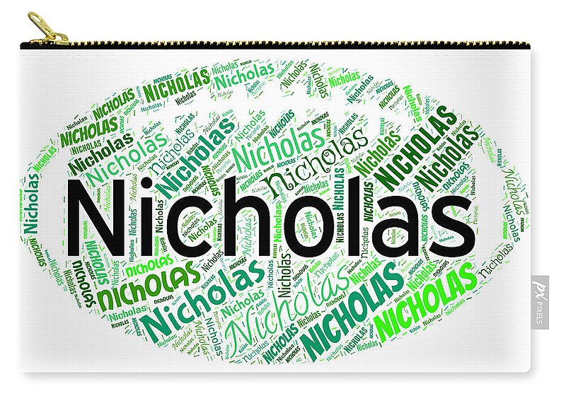 Nicholas Zip Pouch featuring the painting Nicholas by Bruce Nutting