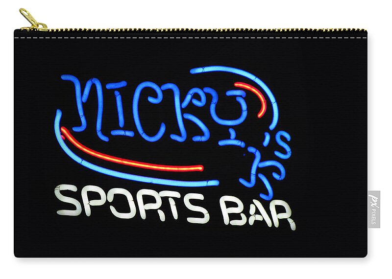 Nicky's Zip Pouch featuring the photograph Nicky's by Susan McMenamin