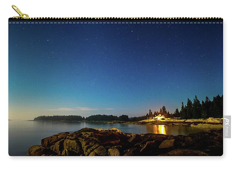 Tranquility Zip Pouch featuring the photograph Night On The Island by Edwin Remsberg