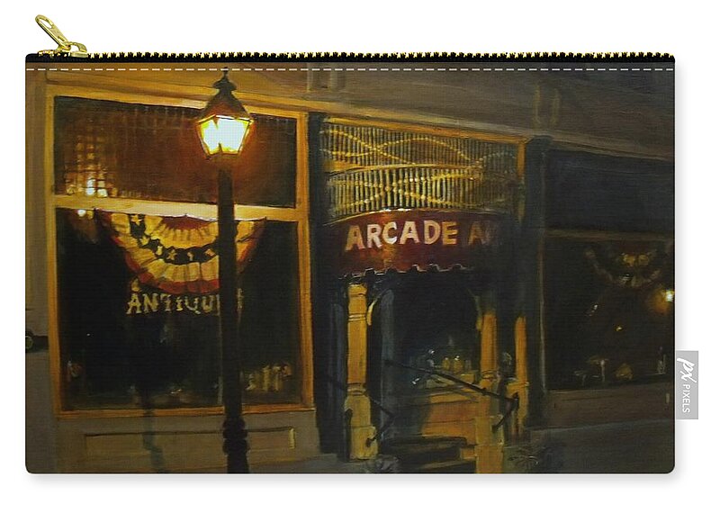 Realistic Zip Pouch featuring the painting Night Time by William Brody