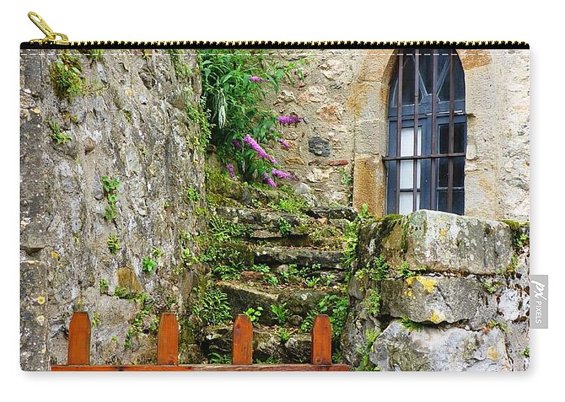 Window Zip Pouch featuring the photograph No Entry by Cristina Stefan