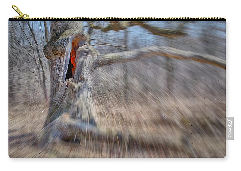Grant Woods Zip Pouch featuring the photograph No Escape by Jim Shackett