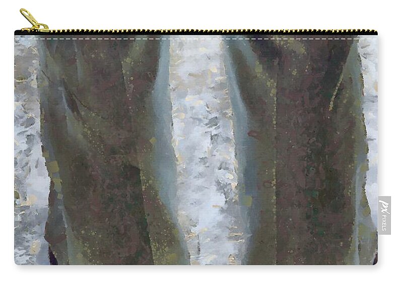 Legs Zip Pouch featuring the painting No Socks in the Snow by RC DeWinter