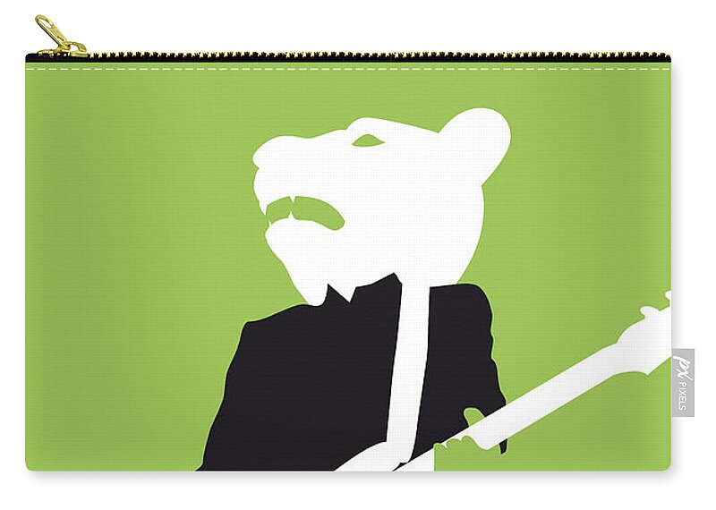 Teddy Zip Pouch featuring the digital art No006 MY teddy bears Minimal Music poster by Chungkong Art